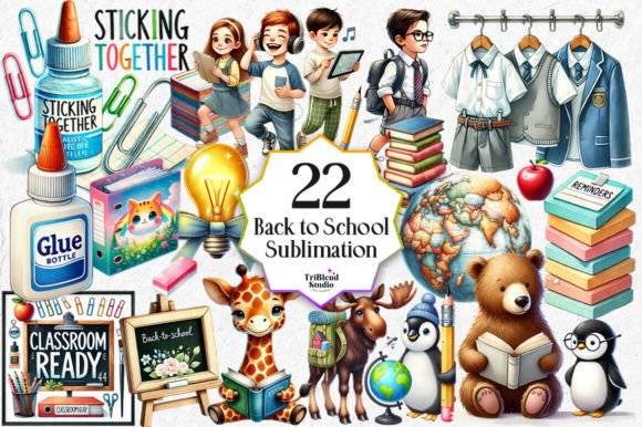 Back to School Bundle Watercolor Clipart: A Creative Resource for Every Project