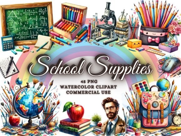 Back to School Clipart School Png Bundle: A Creative Resource for Educators and Designers
