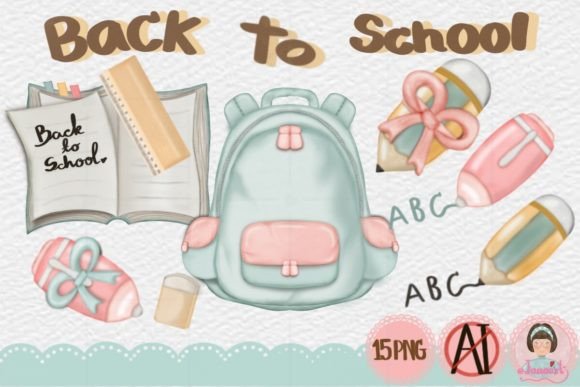 Back to School Cute Cartoon Clipart