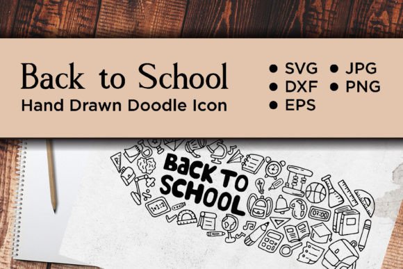 Back to School Doodle Icon Frame