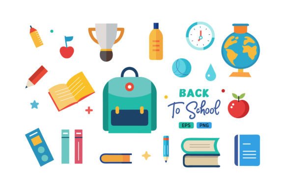 Back to School Elements Illustration Set: A Creative Resource for Designers and Educators
