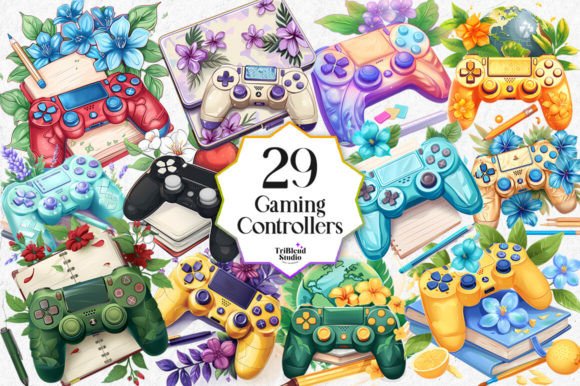 Back to School Game Controller Clipart