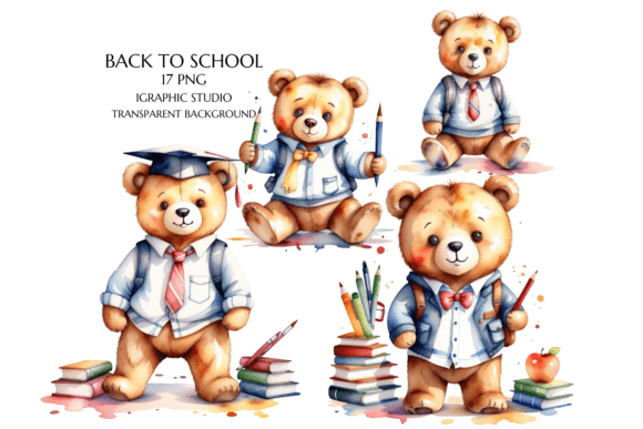 Back to School Teddy Bear Clipart: A Versatile Tool for Creatives and Businesses