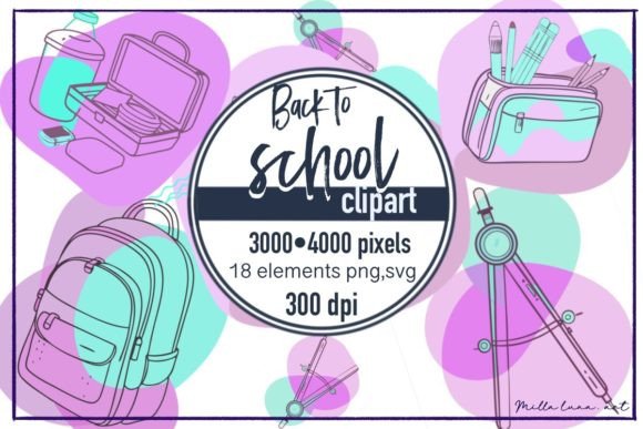 Watercolor Back to School Clip Png Svg: A Creative Resource for Designers and Educators